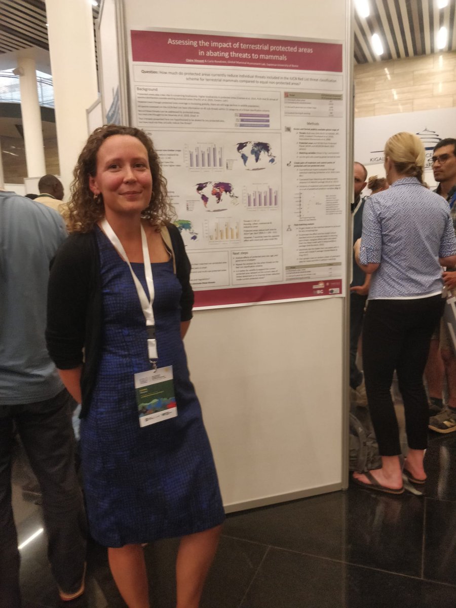 global_mammal's tweet photo. We are delighted to present a poster of our PhD student @Claireevin at #ICCB2023 on "Assessing the impact of terrestrial protected areas in abating threats to mammals". Thank you for this very interesting work! 
#ICCB2023 https://t.co/SZqnunQnML