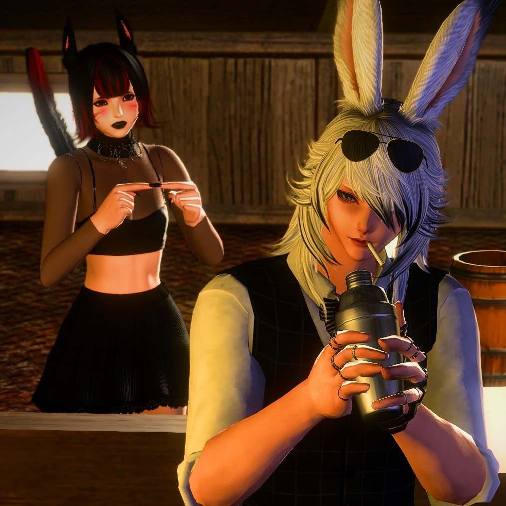 Surrounded by hosts but Simping for the Bartender 😳👉👈 <a href="/itsfelin/">Felin | Tonberry</a> @ClubRustFFXIV 

#ClubRustFFXIV #ReShade #FF14SS #FFXIV #GPOSERS #XIV_PICTCLIP #FF14 #ElementalDC #FFXIVRP