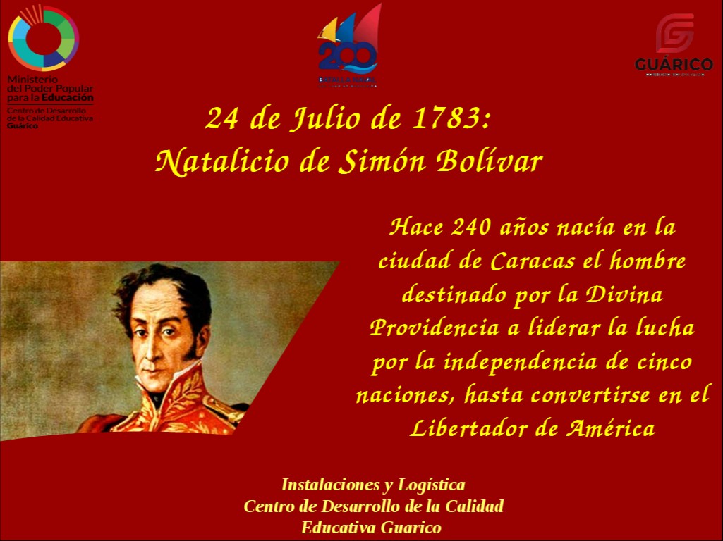 240 años del natalicio de nuestro Libertador. 

#BatallaNaval200