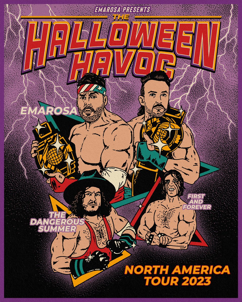 Emarosa's tweet photo. Presenting the Halloween Havoc North American Tour. Along our good friends @dangeroussummer &amp; @FirstForeverAZ. VIP on sale Wednesday. GA on sale Friday. 💪🏼 https://t.co/xd4wOg0d7u