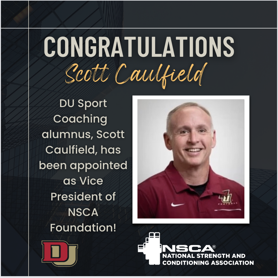 DUKineSport's tweet photo. Exciting news! Our incredible alumnus,@scottcaulfield has been appointed as Vice President of @NSCA Foundation! His dedication to sports coaching has earned him this role. Congratulations, Scott! #AlumniAchievement #NASC #SportsCoachingLeadership #DUCoach
@UofDenver @DUGSPP https://t.co/kiSZdikkyB
