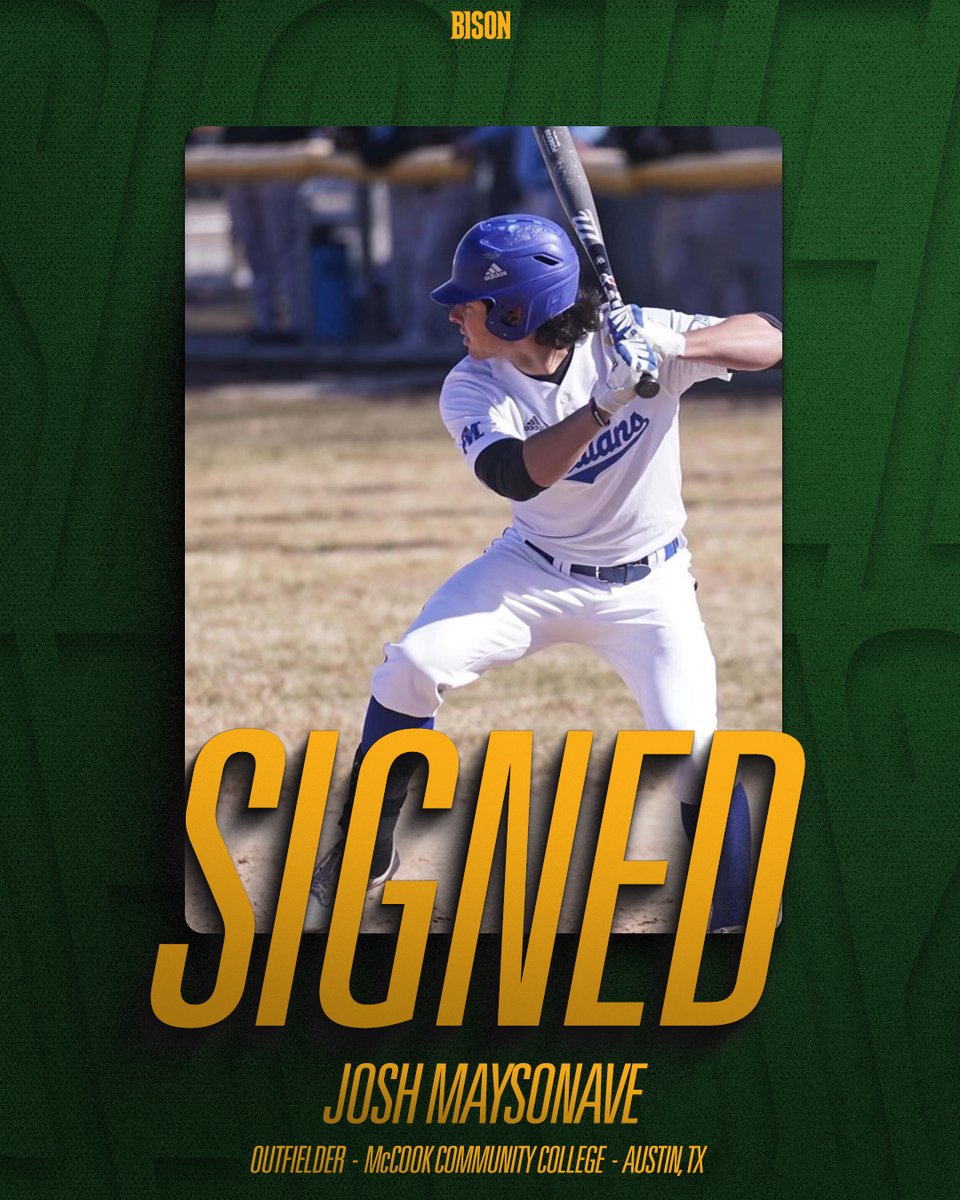 OBU_Baseball's tweet photo. He produced 19 HRs, 18 2Bs &amp; 74 RBI the last 2 seasons for @MCCIndians.

@joshmaysonave, we're excited to have you coming to Bison Hill next season! #OnToVictory https://t.co/VSTWdS8Oui