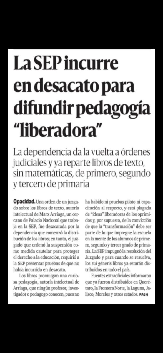 noticiasredmx's tweet photo. Absolutamente nada les importa

La SEP realizó la distribución de libros 📚

Esto a pesar de existir una orden para no hacerlo por carecer de sesiones de análisis de la pedagogía "liberadora" que Marx Arriaga incluyo en ellos

La educación de los niños en riesgo

#NoticiasRedMX https://t.co/9z63NnPH4D