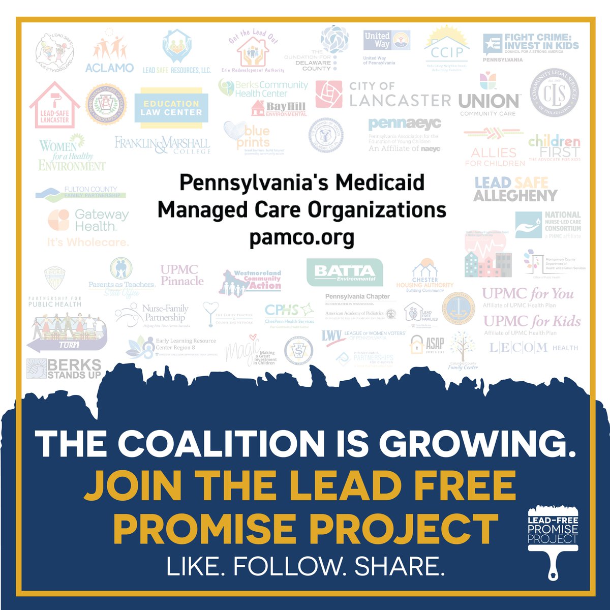 PALeadFree's tweet image. #MemberMonday, featuring Pennsylvania's Medicaid Managed Care Organizations!
Help spread the #LeadFreePromiseProject's message by liking and following @PALeadFree and joining the #PromiseProject —Together, we can stop poisoning our children. paleadfree.org/#Join