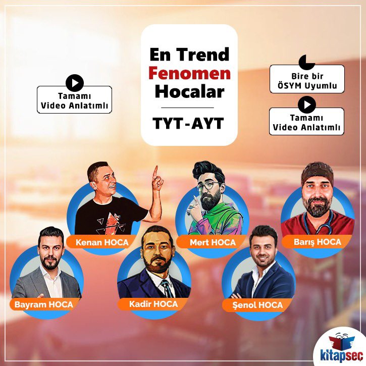 KitapSec's tweet image. 📚En Trend Fenomen Hocalar
📎Tyt - Ayt
📹Tamamı Video Anlatımlı
📝Bire bir Ösym Uyumlu
📦249₺ üzeri KARGO da BEDAVA!
🏠 Kapıda Ödeme Seçeneği
💳 Kredi Kartına 9 Taksit imkanı

#FenomenHocalar #Tyt #Ayt #HamzaKaya #MertHoca #KadirGümüş #BayramMeral #KenanKara #ŞenolHoca