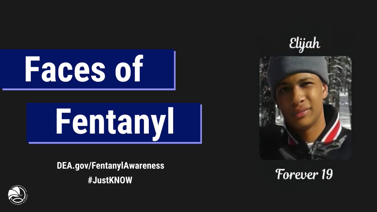 #DYK Fentanyl is 50x more potent than heroin.  Join DEA in remembering those lost from fentanyl poisoning by submitting a photo of a loved one lost to fentanyl.  #JustKNOW

 dea.gov/fentanylawaren…
