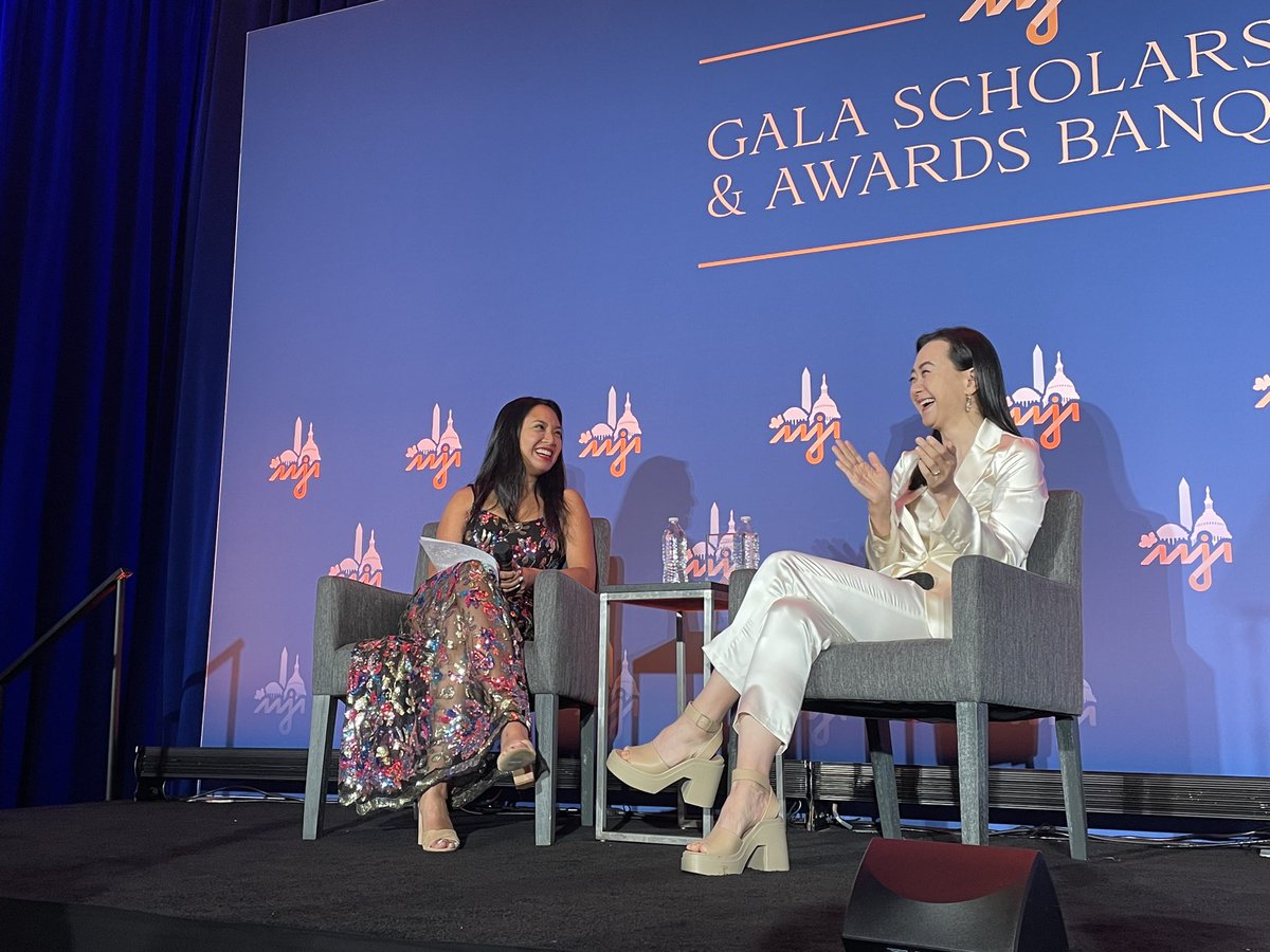 Still thinking about @minjinlee11 and how lucky #aaja24 was to hear from her as AAJA’s first Visibility Award winner. The crowd was riveted. Thank you for sharing your inspiring stories and being so hilarious, thoughtful & vulnerable all at once. Welcome to the #aajafamily ❤️