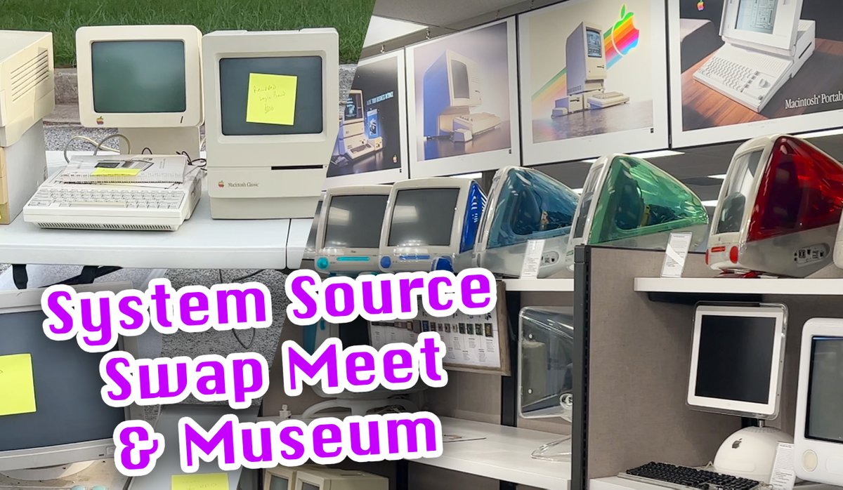 Mac84tv's tweet photo. This past weekend I visited the amazing System Source Computer Museum in Maryland for their swap meet. 

I picked up some great finds too, check it out! 🤯

📺 https://t.co/HmRNU8nSjB

#systemsource #vcf #retrocomputing #vintagecomputing #swapmeet #thrifting #apple #macintosh https://t.co/QkqOzVZBVc