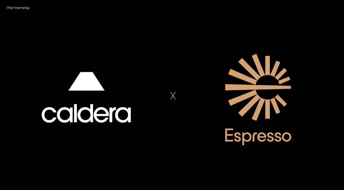 Calderaxyz's tweet photo. Decentralized sequencing is coming to Caldera!

We're partnering with @EspressoSys to make it easy for teams to use the Espresso Sequencer as a plug-in component of our modular rollup stack on their Caldera chains!

Let's dive into the details 🧵 https://t.co/Ib6qt3ubn1