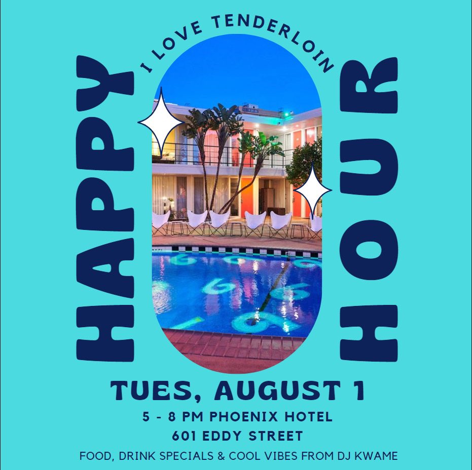 vaskiniris's tweet photo. I Love Tenderloin Day on Tues Aug 1st!!  SHARE SHARE SHARE, check all events here: 

https://t.co/mNDwvQk3IQ

Special events:  Walking/History Tour of the TL, RSVP with @MichaelBenVuong Michael Vuong  mvuong@kidsclub.org &amp; a Happy Hour at Chambers!! https://t.co/IpgBpkMcH2