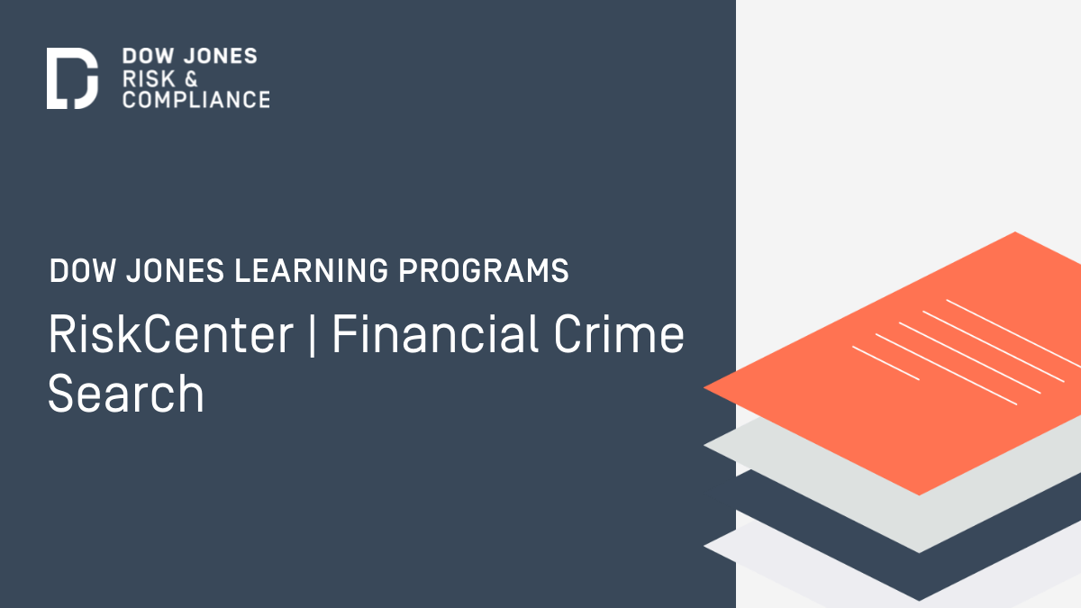 Track clients and third parties by name and identifiers from Dow Jones Risk & Compliance’s proprietary database of individual and entity #risk profiles. See solutions for every facet of #financialcrimecompliance by joining a #training today: https://t.co/BMQ2V8HpiZ https://t.co/ZM6qWmR7eC