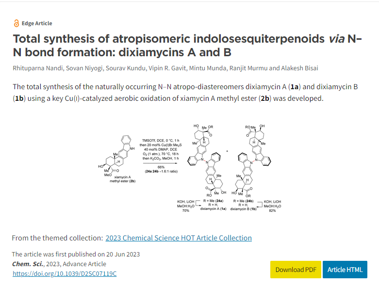 AB Research Group (@ab_group_iiser) on Twitter photo Exciting News! Our latest paper has been featured in the "2023 Chemical Science HOT Article Collection"!
pubs.rsc.org/en/journals/ar…
Delve into the forefront of scientific discoveries in chemistry. Join us on this thrilling journey of innovation and knowledge! <a href="/ChemicalScience/">Chemical Science</a> Exciting News! Our latest paper has been featured in the "2023 Chemical Science HOT Article Collection"!
pubs.rsc.org/en/journals/ar…
Delve into the forefront of scientific discoveries in chemistry. Join us on this thrilling journey of innovation and knowledge! <a href="/ChemicalScience/">Chemical Science</a>