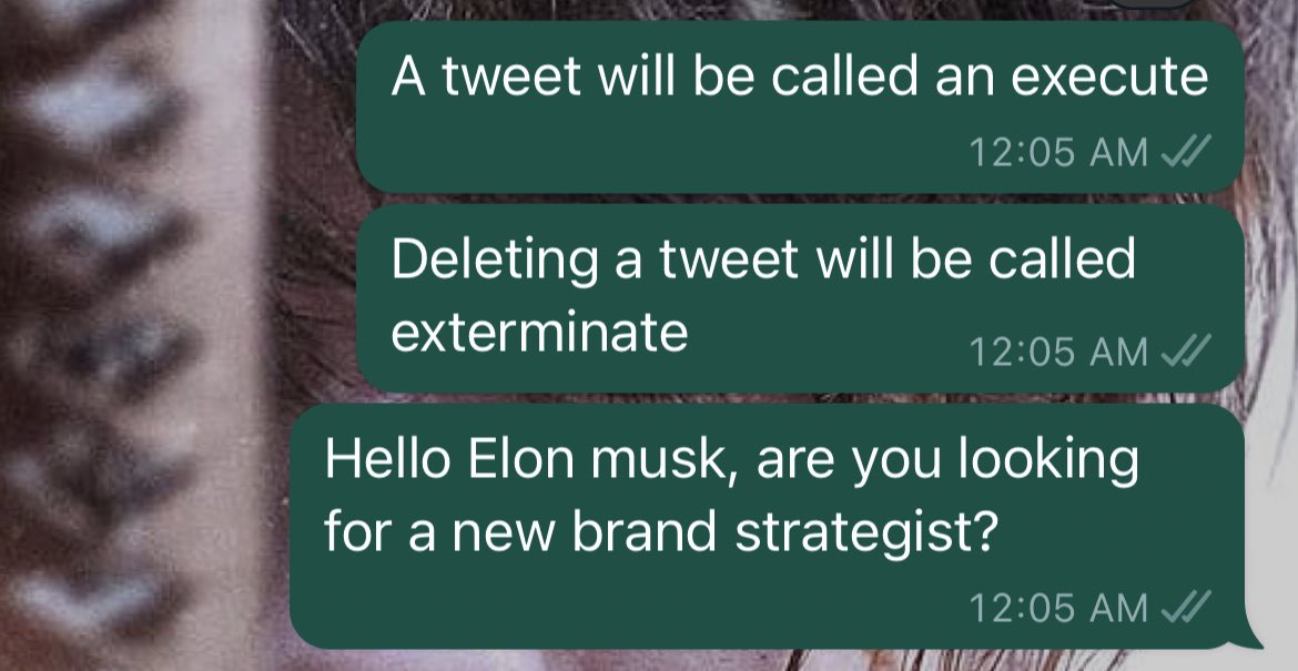 chueonit's tweet photo. They say you miss 100% of the shots you don’t take so, @elonmusk serious question 👇🏻 https://t.co/pHoPWwTzg9
