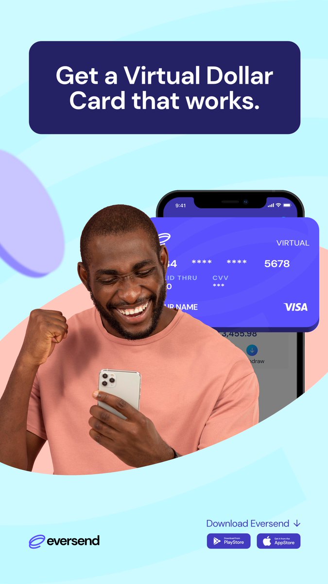 MONDAY PLOT 
1. Save this image and post it on WhatsApp or Snap Status with this link: "Get Eversend eversend.app.link"
2. Retweet &amp; comment on this tweet with a screenshot as proof and your Eversend tag
3. Get a $1 reward
#EversendVirtualCard
T&amp;Cs Apply