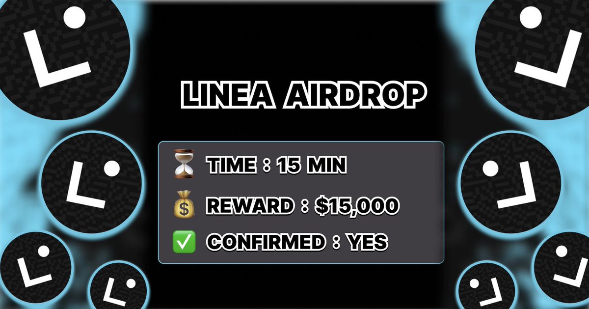 AIRDROP ALERT 🚨

A ranking has been set up for the 𝐋𝐈𝐍𝐄𝐀 airdrop. Many people don't know it, and now's the time to take the top spot!

𝐋𝐈𝐍𝐄𝐀 promises to be intense, so don't delay! 👀📸

⏰ Time : 𝟏𝟓 𝐦𝐢𝐧
💰 Gain : + $𝟏𝟓,𝟎𝟎𝟎

Quick step to became eligible 🧵👇🏼