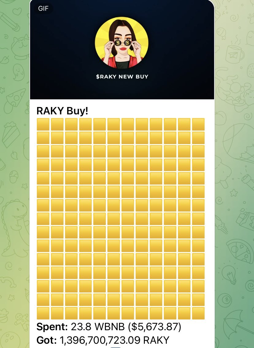 🔥Smart buys for $RAKY

➡️Swap link
pancakeswap.finance/swap?outputCur…

What are you waiting for? 🫵
Join our hyped community now
t.me/rakybsc

#RAKY