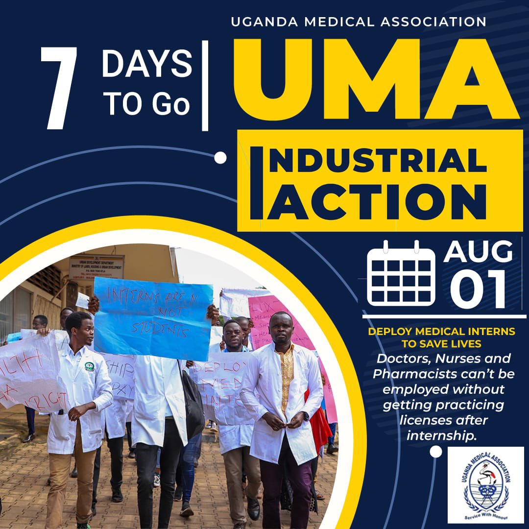 Clarification,

Neither am I against the action plan nor against the deployment of medical interns but my concern goes to Uganda Medical Association to smartly strategize the industrial action to a direction that nears or gets the complaints solved.
#DeployMedicalInterns