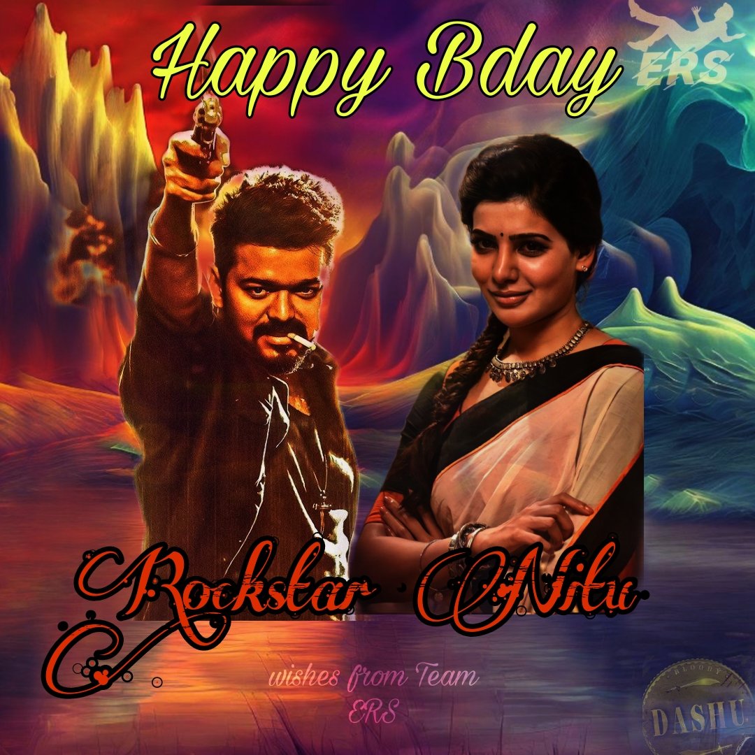Happy To Release The Bday CDP Of @rasiganmaster24 ♥️😍😻 Wish You A Happy Life Throughout 🙌 Wishes From #TeamERS ♥️ Edit By @2Dasarath #TeamERS #HBDNITU @actorvijay @Samanthaprabhu2