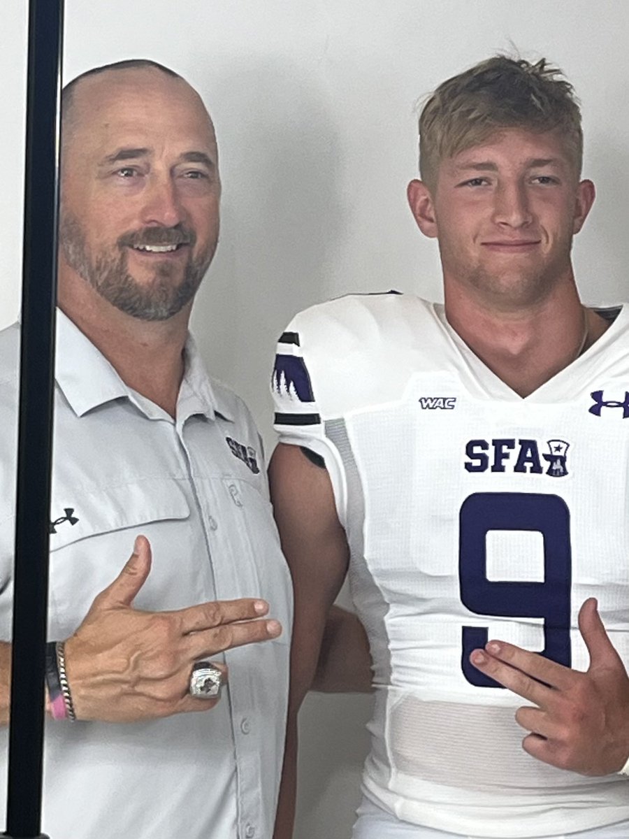 Brodie Mitchell (@bromitchell_9) on Twitter photo Had an awesome visit <a href="/SFA_Football/">Lumberjack Football</a>! A homey-feeling town and great coaches that are great people. <a href="/CoachCarthel/">Colby Carthel</a> <a href="/Coach_RogersSFA/">Cameron Rogers</a> <a href="/CoachJChambers/">Jake Chambers</a> <a href="/CoachMutz/">Coach Mike Mutz</a> Iβm proud to say I came home with a scholarship offer! #RaiseTheAxe #AxeEm Had an awesome visit <a href="/SFA_Football/">Lumberjack Football</a>! A homey-feeling town and great coaches that are great people. <a href="/CoachCarthel/">Colby Carthel</a> <a href="/Coach_RogersSFA/">Cameron Rogers</a> <a href="/CoachJChambers/">Jake Chambers</a> <a href="/CoachMutz/">Coach Mike Mutz</a> Iβm proud to say I came home with a scholarship offer! #RaiseTheAxe #AxeEm