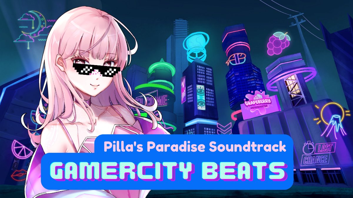 TheJaquiLee's tweet photo. Pilla’s Paradise Soundtrack album out now! 🌸🏝️Do the thumbnails match the song’s vibes? Link in 🧵

My favs are Gamercity Beats and Meditation Chill, hypes me up and calms me down 😎🧘‍♀️ Lmk yours!

🎵@BusyCLMusic @WilliamMusiek 
#otomedev #visualnovel #soundtrack #otomejam https://t.co/OI8cWFycHe