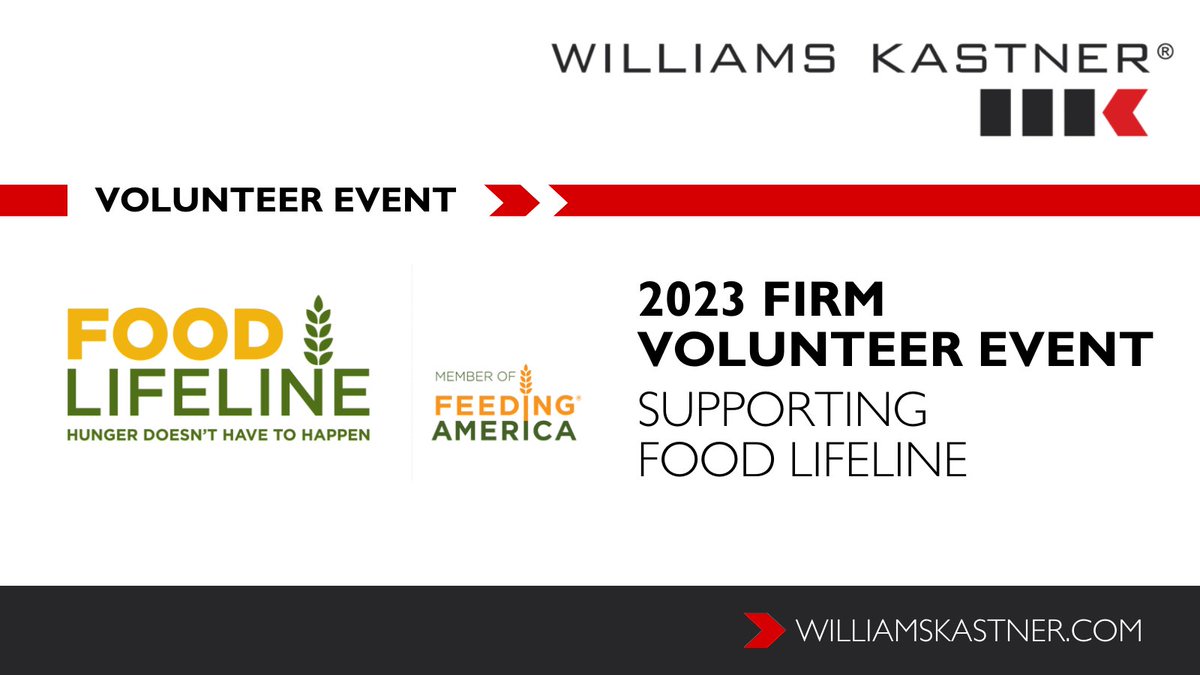 WilliamsKastner's tweet image. Williams Kastner will be hosting its annual #volunteer event for 2023 to support @FoodLifeline. The organization works to provide those facing #hunger in Western #Washington with food by sourcing nutritious items from a variety of food industry partners: bit.ly/3K4KcZB