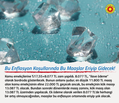 egitimsen's tweet photo. Kamu emekçilerine %17,55+8.077 TL zam yapıldı. 8.077 TL, “ilave ödeme” olarak gösterilecek. Kamu emekçisinin eline 22.000 TL geçecek ancak, bu emekçinin kök maaşı 13.087 TL olacak ve bundan sonraki dönemlerde maaş zammı, kök maaş üzerinden yapılacak. 
#TİS #BirlikteKazanacağız https://t.co/egWifFzZfi