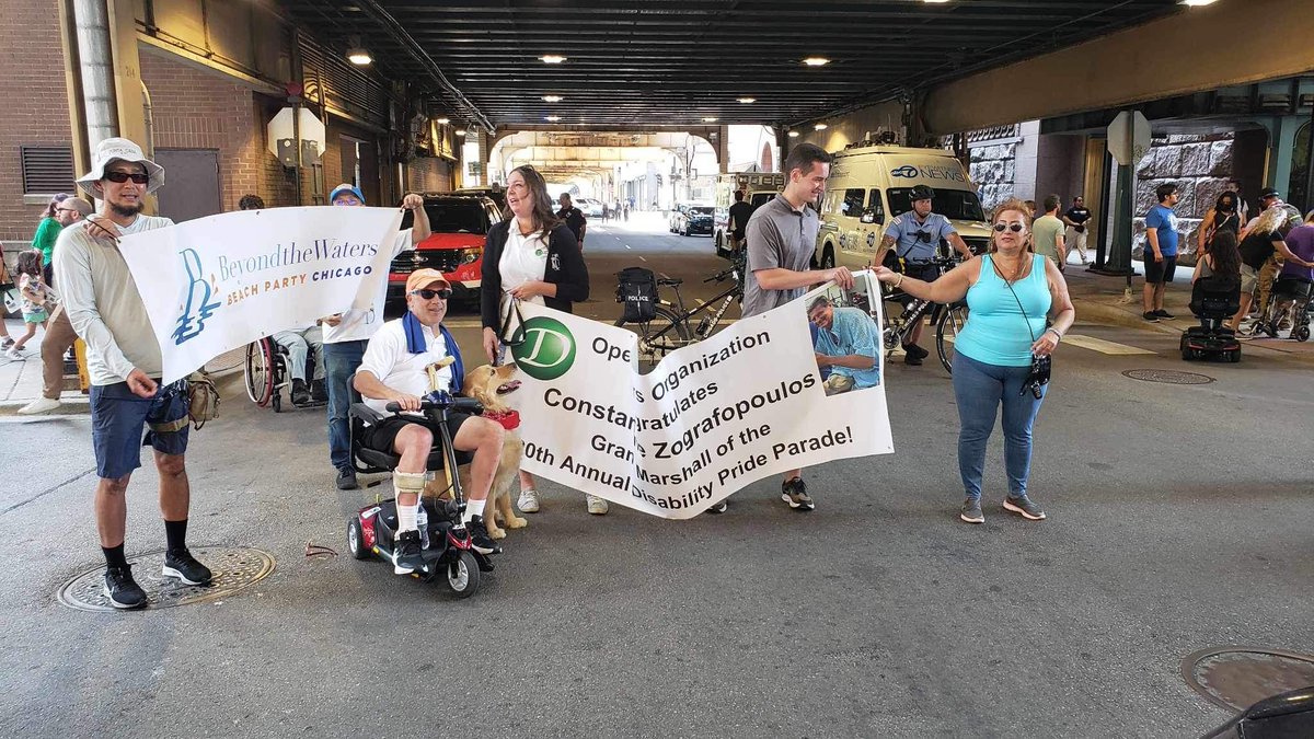 CZografopoulos's tweet photo. Proud Grand Marshal of the 2023 Chicago Disability Pride Parade!  I have been proud to be part of this amazing community for 27 years since my accident. My family &amp; friends have participated in the parade providing food and refreshments. My journey continues!! Just Say Hi!! https://t.co/Gc6UiMPSrV