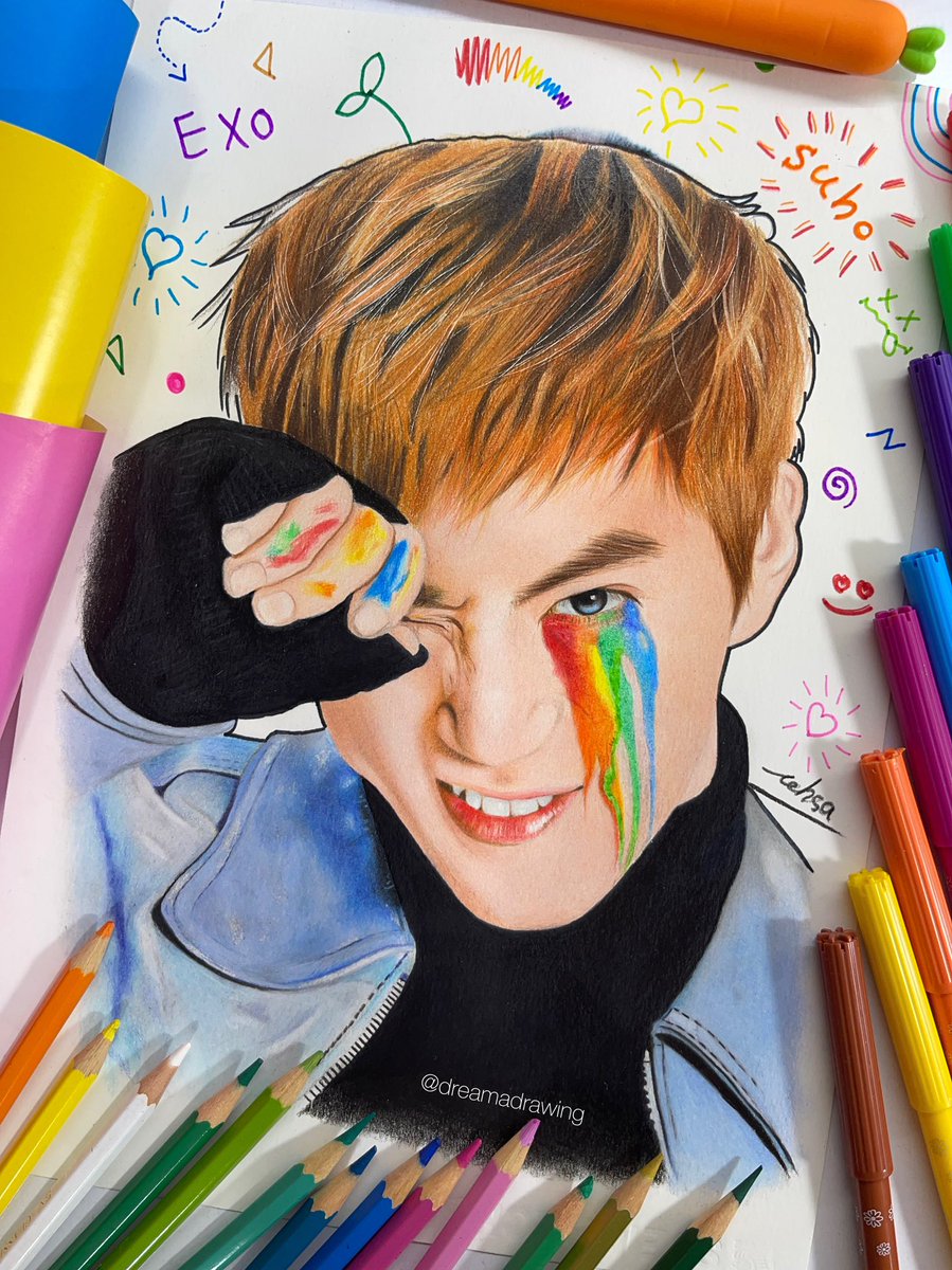 mxhsa1997's tweet photo. New drawing of #suho from #EXO 
@weareoneEXO @B_hundred_Hyun @layzhang https://t.co/38alDUK92s