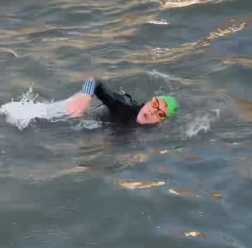 CoachLbrant's tweet photo. Congrats @running_lm!  

What a great accomplishment to train and compete in your FIRST half Ironman!  

70.3 miles of competition in 6:04.4
🏊‍♂️ 1.2 miles
🚴‍♂️56 miles 
🏃🏻‍♂️13.1 miles

Another item off the 🪣 list in noteworthy fashion! https://t.co/jtvWycbC3T