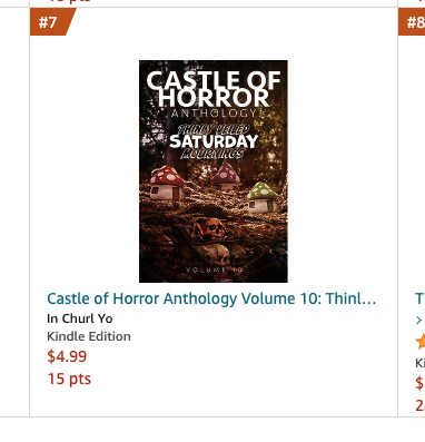 Pleased to see THINLY VEILED: SATURDAY MOURNINGS in the Top 10 New Horror Anthologies this morning! amzn.to/473cLQZ