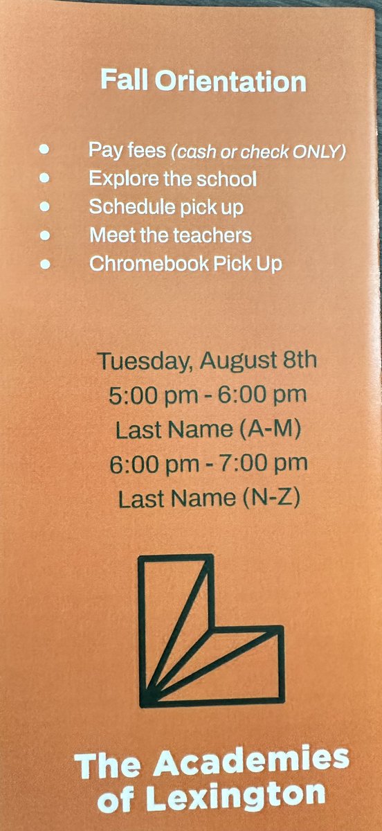 Professional Services Orientation. August 8th. 5-7pm