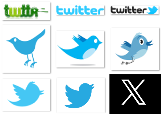 juliocmerino's tweet photo. Así evoluciono el logo de Twitter a lo largo de los años.  Del "Twttr’, que imitaba el trino de un pájaro. Terminamos en una "X" hecha en Windows Paint. 

Elon Musk,  ¿qué hiciste? #TwitterX https://t.co/9qkdqJN7BW