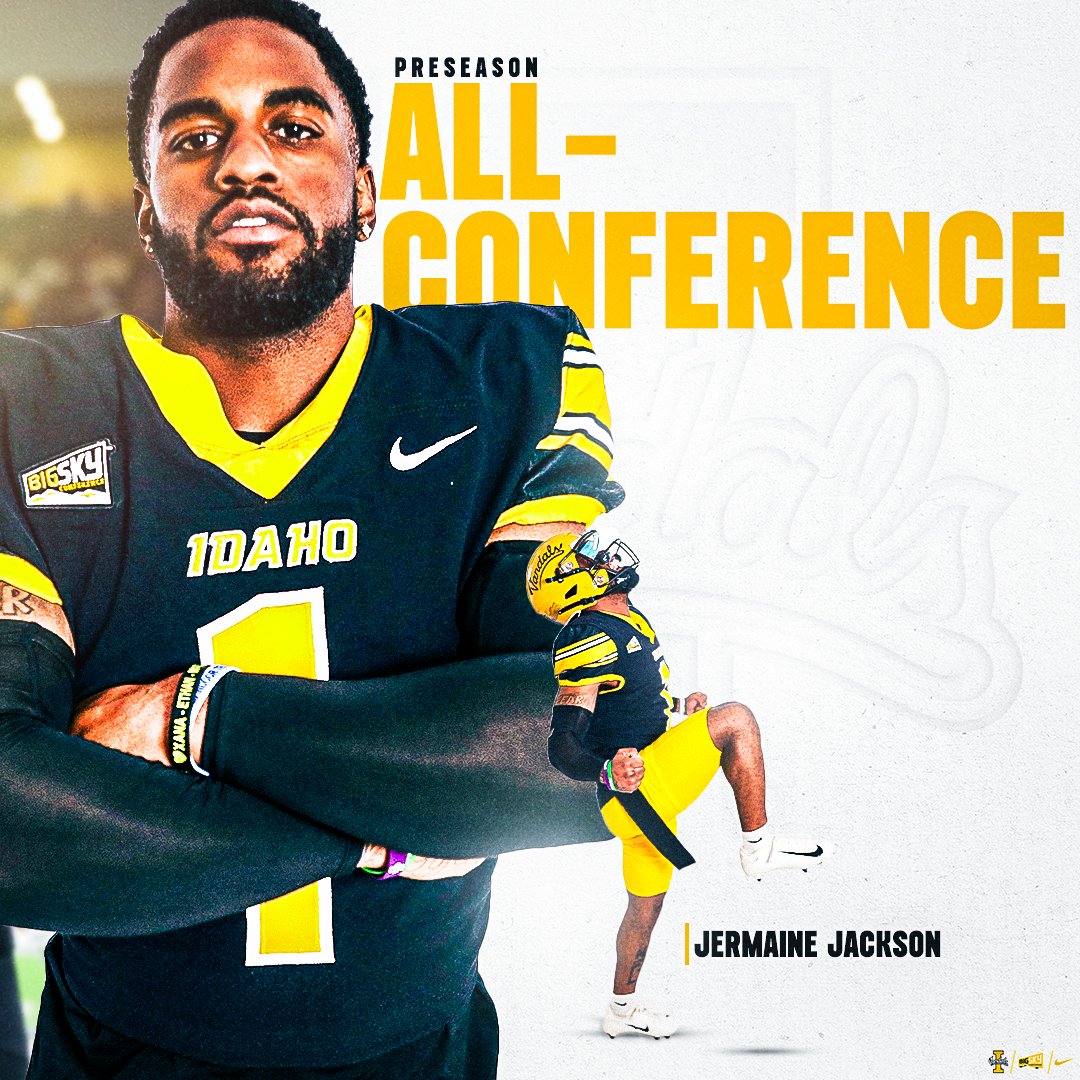 Idaho Football (@vandalfootball) on Twitter photo .<a href="/d1_maineybo/">Jermaine Jackson</a> is the other half of the only returning 1,000-yard receiving duo in the FCS. He is repping the Vandals at the Big Sky Kickoff and on the All-Big Sky Preseason Team.
#GoVandals .<a href="/d1_maineybo/">Jermaine Jackson</a> is the other half of the only returning 1,000-yard receiving duo in the FCS. He is repping the Vandals at the Big Sky Kickoff and on the All-Big Sky Preseason Team.
#GoVandals