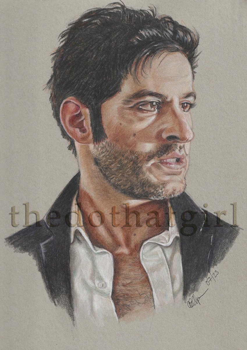 'Bum' -  Tramp, Vagrant, vagabond. New art for July's prompt.  Who doesn't love a dishevilled devil? even as a 'Homeless Magician'  

Caran D'Ache pencils Strathmore grey, mixed media 9'x12'
#Luciferfanartprompts #Lucifanartprompts #Lucifans #LuciferMorningstar #TomEllis