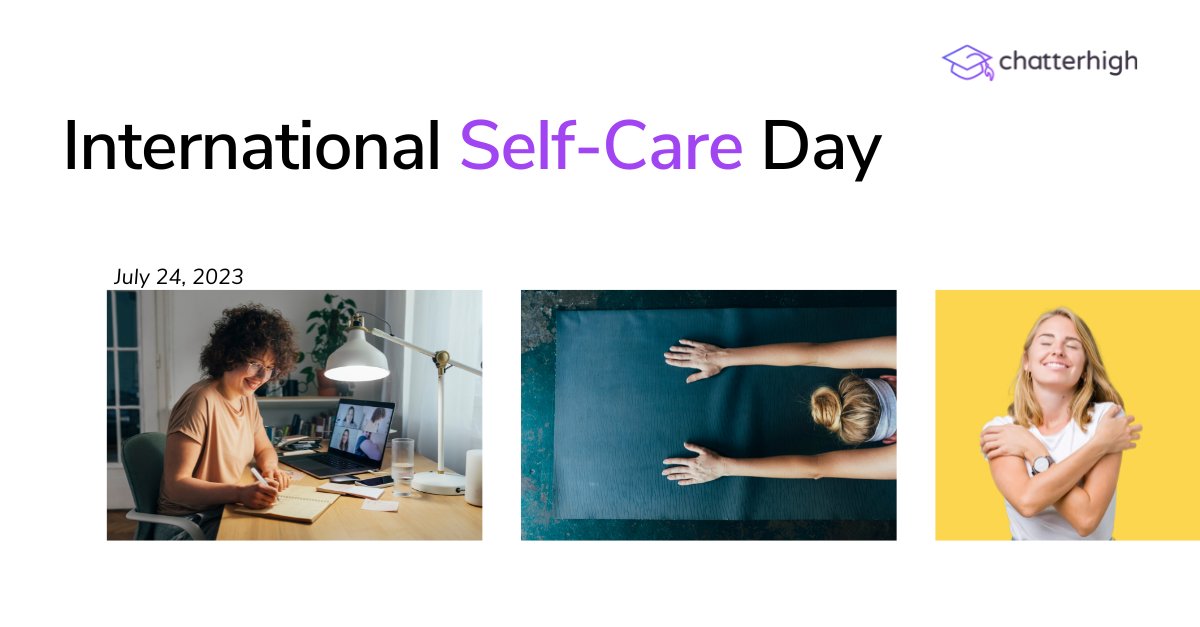 ChatterHigh's tweet image. It's International Self-Care Day! Take a break and indulge in our blog post featuring 10 practical self-care tips and valuable mental health resources.

📝❤️ Download our FREE self-care checklist!

blog.chatterhigh.com/10-tips-to-tak…

#SelfCareDay #WellbeingTips