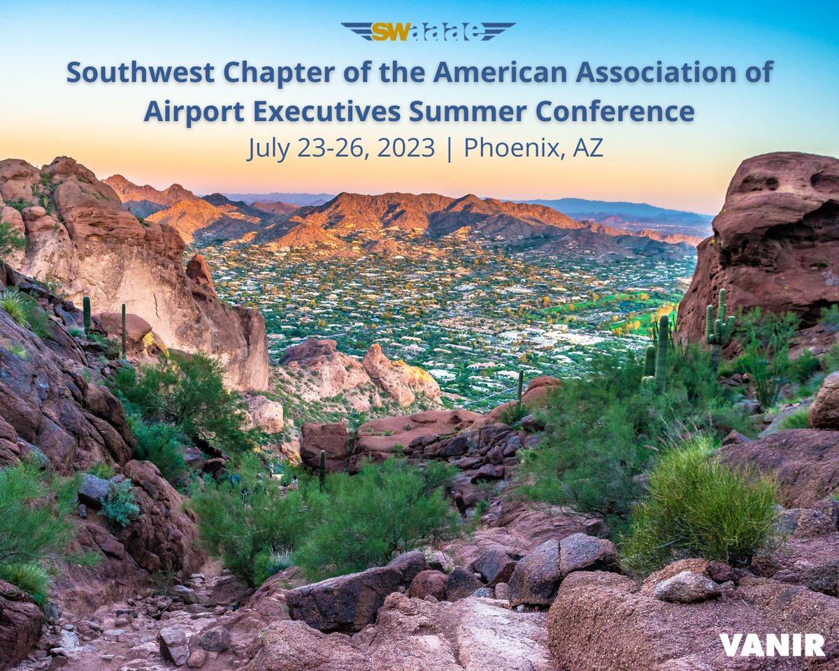 VanirCM's tweet photo. #WeAreVanir’s own Executive Director of #Transportation Tom Tracy has been enjoying the @SWAAAE Summer Conference at the @ArizonaGrand in #Phoenix, #Arizona! #Aviation #Airports #SWAAAE https://t.co/T5rJjEPbgT