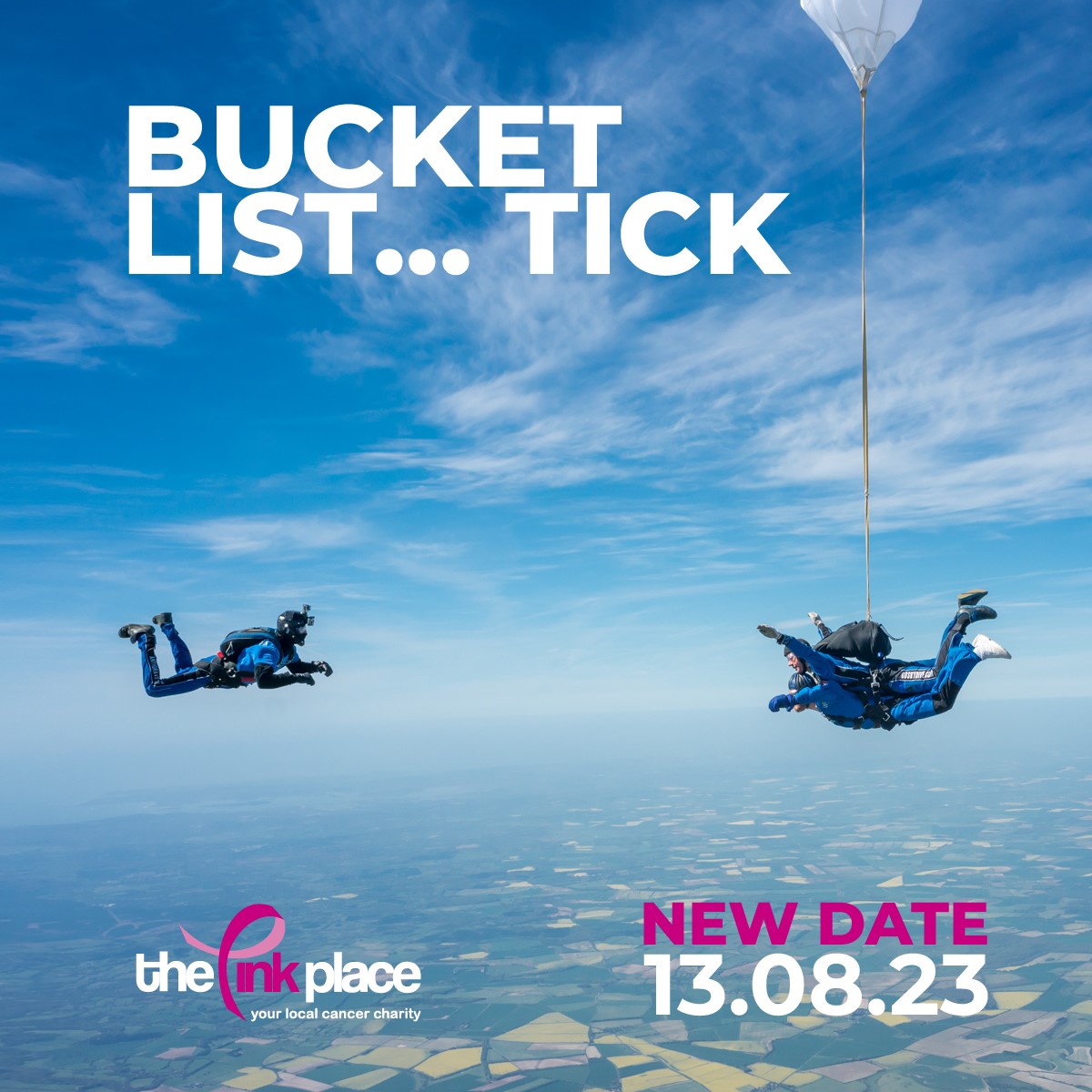ThePinkPlaceOrg's tweet photo. Up for a challenge but don't want to wait months?
Click here for more details of our re-scheduled Charity SkyDive: https://t.co/JRdbDcpqvl

#charityskydive2023 #skydivebasingstoke #makeadifference #basingstoke #altonhampshire #fundraisingbasingstoke #bucketlist2023✅ https://t.co/JlZt5rMegq