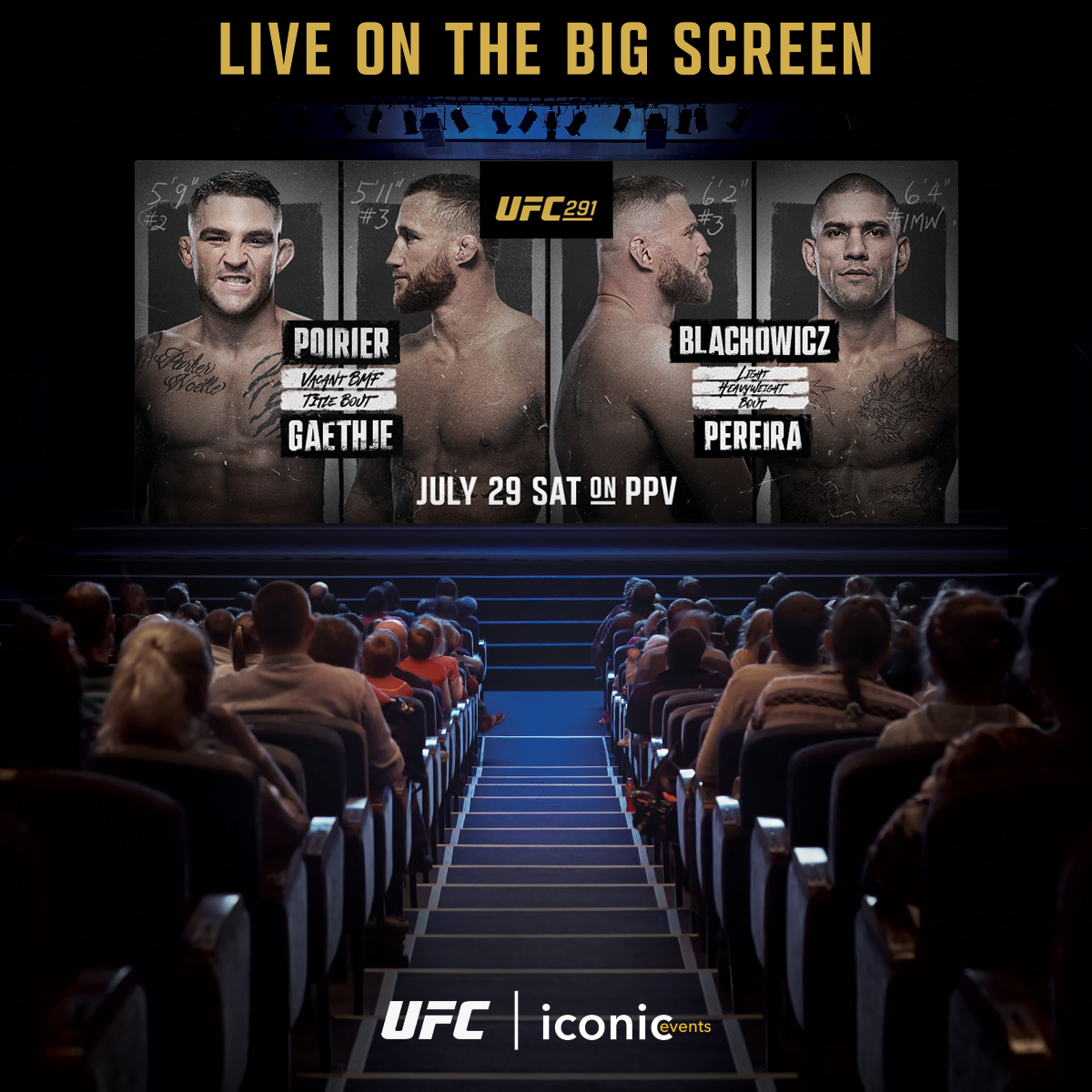 If you thought Oppenheimer was explosive, wait until you experience  #ufc291: Poirier vs. Geathje 2 on the big screen this Sat, July 29th. Book now at the link: bit.ly/UFCliveinTheat…

#UFCliveintheaters #iconiceventsnow @UFC