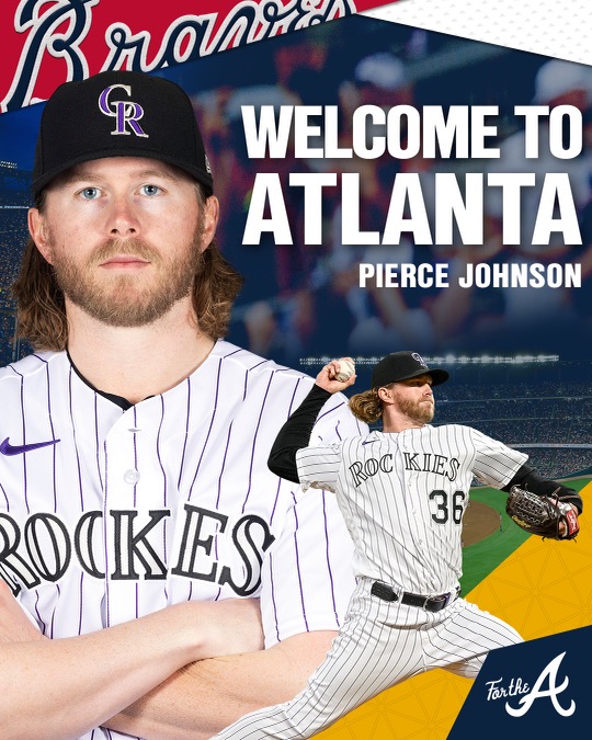 RT @Braves: Welcome to Atlanta, Pierce Johnson! https://t.co/z86rKYpIeV