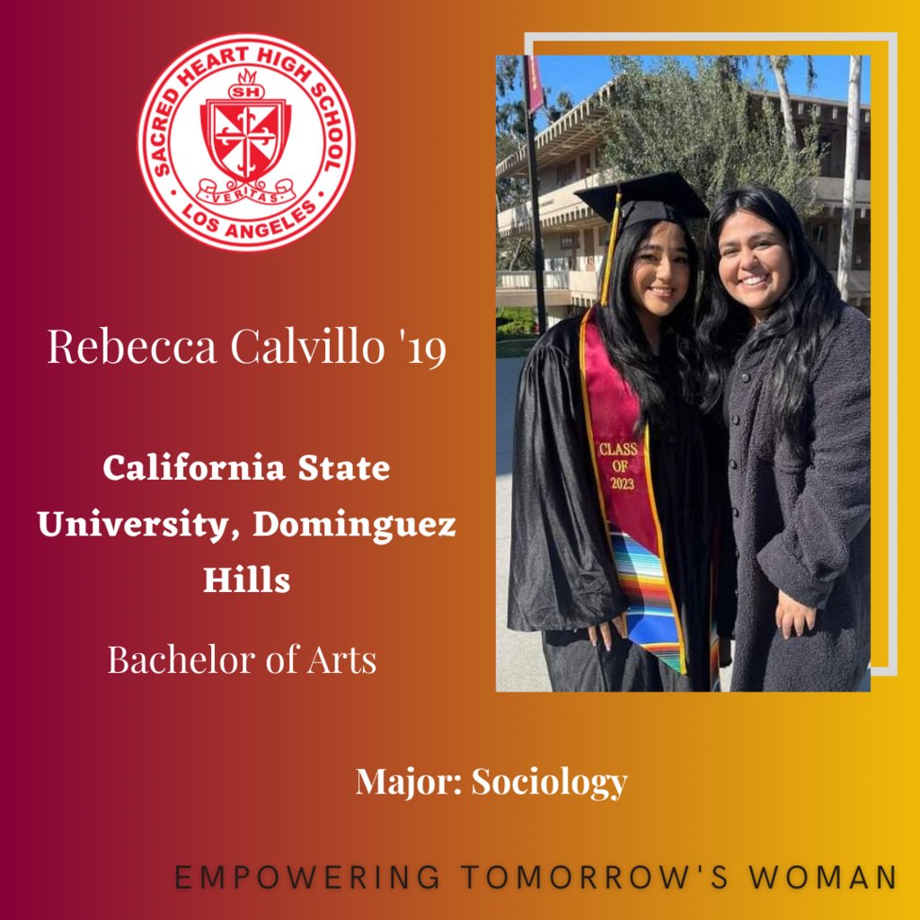 SacredHeartHSLA's tweet image. Congratulations Comets!!! #CometAlumnae #ClassOf2019 #CSUDH #DominguezHills #BachelorOfArts #Sociology