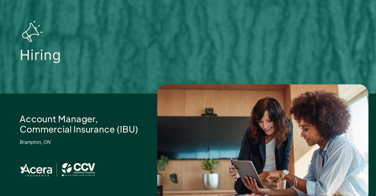 #Hiring: We are looking for an Account Manager, Commercial Insurance (IBU) to join our team of dynamic and innovative professionals!

Learn more about this position and apply: loom.ly/en37ZNM #CareersInInsurance #InsuranceCareers