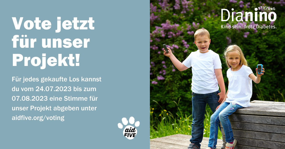 🔷 Unterstützt unser Dianiño Diabetes-Nanny-Projekt: Diabetes-Schulungen für pädagogisches Fachpersonal! 💙 Unser Ziel: Gleiche Chancen und sichere Umgebung für Kinder mit Diabetes in Schule &amp; Kindergarten. Mit eurer Stimme machen wir den Unterschied! 🤝 Votet für uns bei aidFive