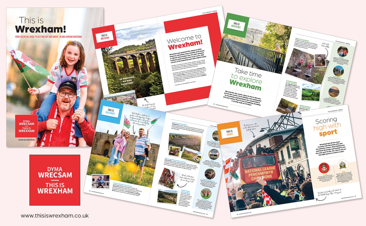 EssentialsMAG1's tweet photo. We have a new tourism brochure for Wrexham! We are very grateful to have had the opportunity to work on this wonderful project.
👉https://t.co/qtuuHlY2hd
#wrexham #welcometowrexham #voxmagazine #ThisIsWrexham @WrexhamFX @VancityReynolds @RMcElhenney @Wrexham_AFC @wrexhamcbc https://t.co/NcPMxkjRSb