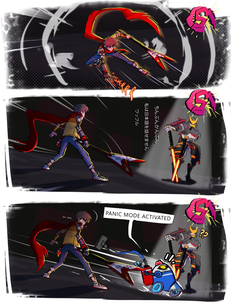 hifiRush's tweet photo. Panic mode > poetry
#HiFiRush fancomic by @xannador! https://t.co/rWpRAGq5FR