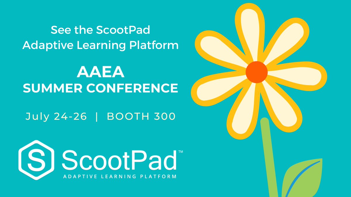 Teachers are talking! Join the ScootPad team at the AAEA Summer Conference, Booth 300, to see the adaptive learning platform that teachers rave about! #The_AAEA #buildingARfuture #adaptivelearning #ARteachers #ARprincipals #aaea2023 scootpad.com