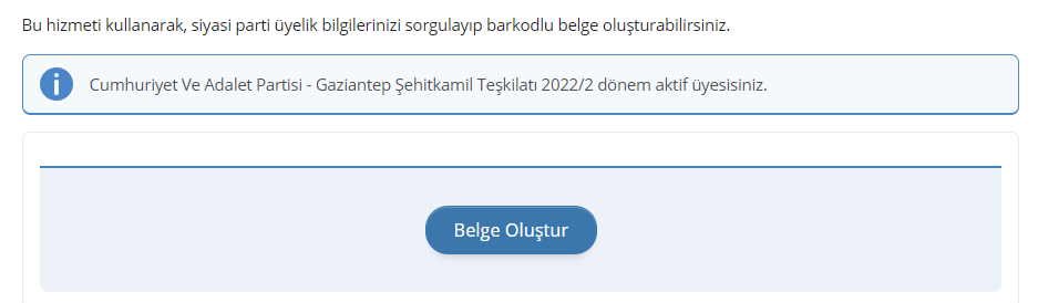 Zafer Partisi'ne uyelik basvurumun durumunu sorgulamak icin Edevlete girdigimde karsilastigim sonuc. Adini duymadigim partiye uye yapilmisim, hayatimda gitmedigim bir ilin teskilatina aktif uye imisim. Baskanim bilgilerimizin calindigi yetmiyor bir de islem yapiyorlar.<a href="/umitozdag/">Ümit Özdağ</a>