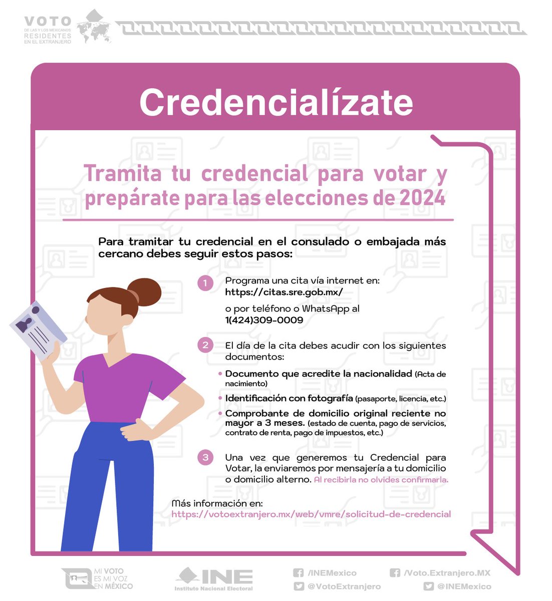 🌎Prepárate para las elecciones 2024, tramitar tu #INE desde el extranjero es muy sencillo. Estos son los pasos que debes seguir.👇👇
Más información en votoextranjero.mx