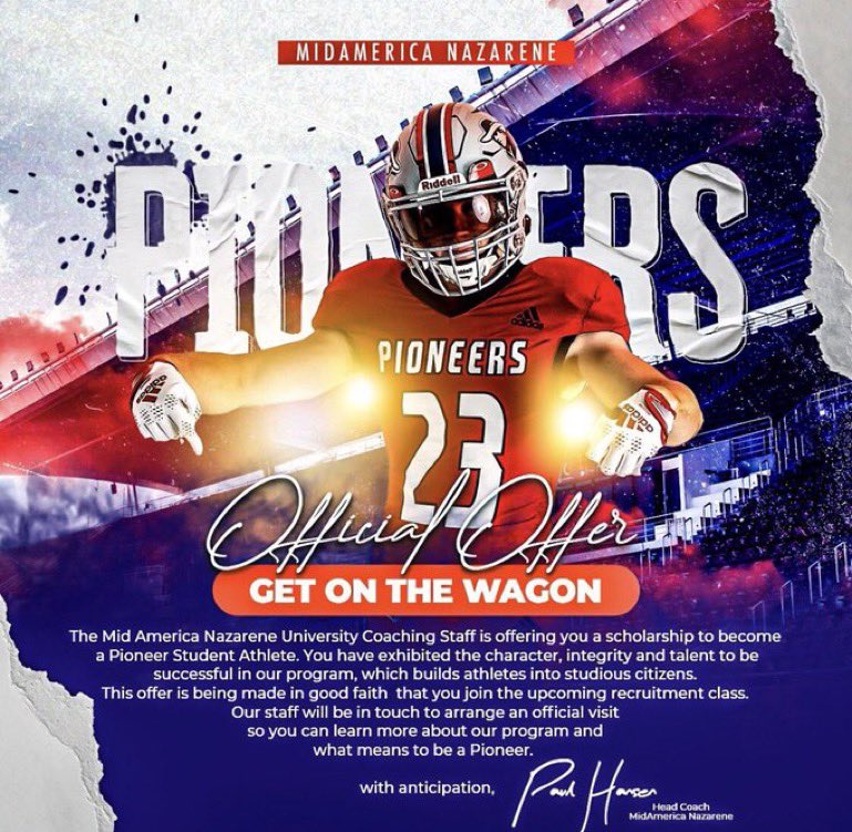 Blessed to receive an offer from Mid America Nazarene! <a href="/ITS_COACHTAE/">Imante Griffin</a> <a href="/CoachStarkey20/">Christopher Starkey</a> <a href="/VianneyFootball/">Vianney Football</a>