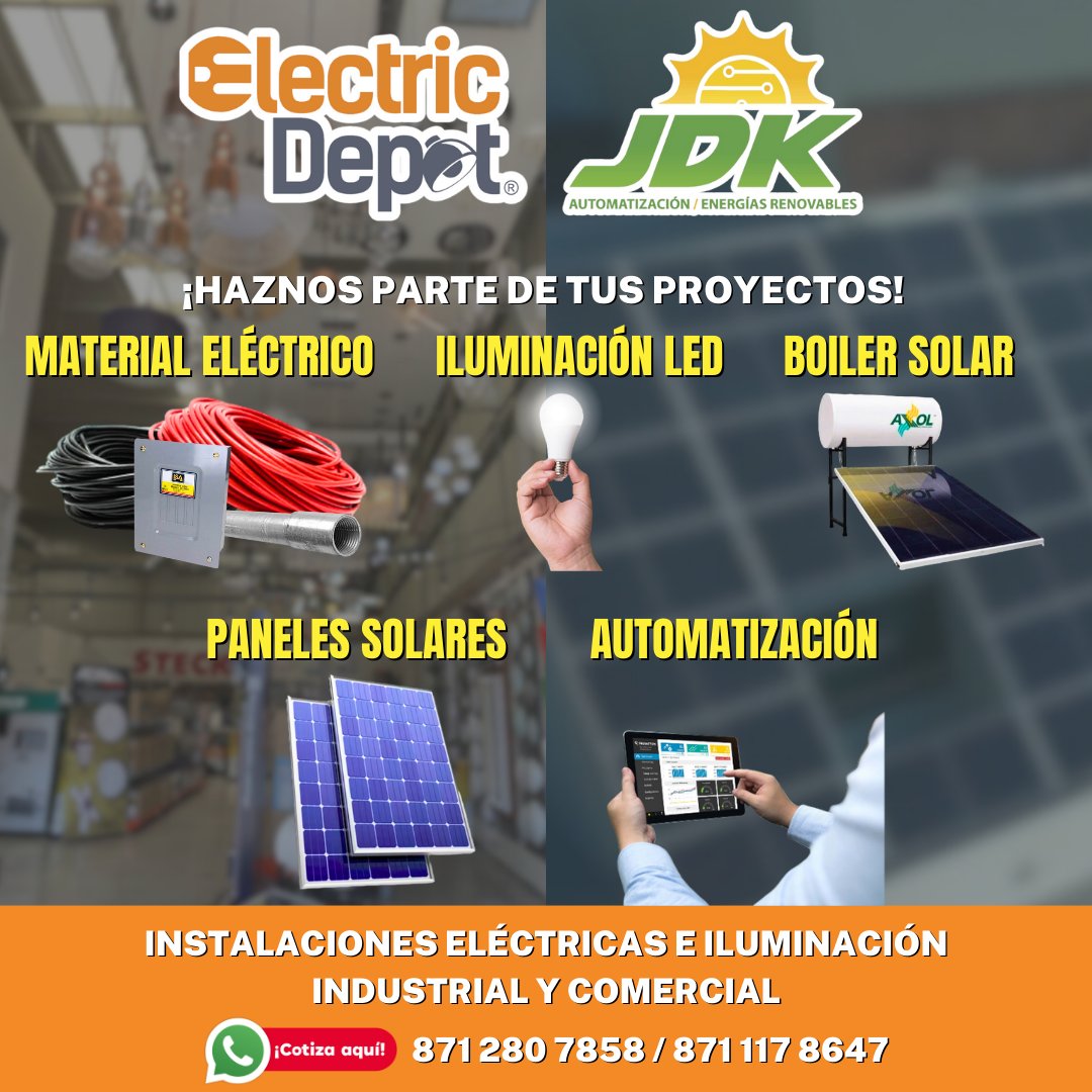 JIDOKA3's tweet photo. ¡𝐇𝐚𝐳𝐧𝐨𝐬 𝐩𝐚𝐫𝐭𝐞 𝐝𝐞 𝐭𝐮𝐬 #𝐩𝐫𝐨𝐲𝐞𝐜𝐭𝐨𝐬! 

𝐄𝐥𝐞𝐜𝐭𝐫𝐢𝐜 𝐃𝐞𝐩𝐨𝐭 𝐲 𝐉𝐢𝐝𝐨𝐤𝐚 𝐀𝐮𝐭𝐨𝐦𝐚𝐭𝐢𝐳𝐚𝐜𝐢𝐨́𝐧 / 𝐄𝐧𝐞𝐫𝐠𝐢́𝐚𝐬 𝐑𝐞𝐧𝐨𝐯𝐚𝐛𝐥𝐞𝐬 cuentan con gran variedad de servicios para ti!

COTIZA📲𝟖𝟕𝟏 𝟐𝟖𝟎 𝟕𝟖𝟓𝟖 / 𝟖𝟕𝟏 𝟏𝟏𝟕 𝟖𝟔𝟒𝟕 https://t.co/aadZEIHft9