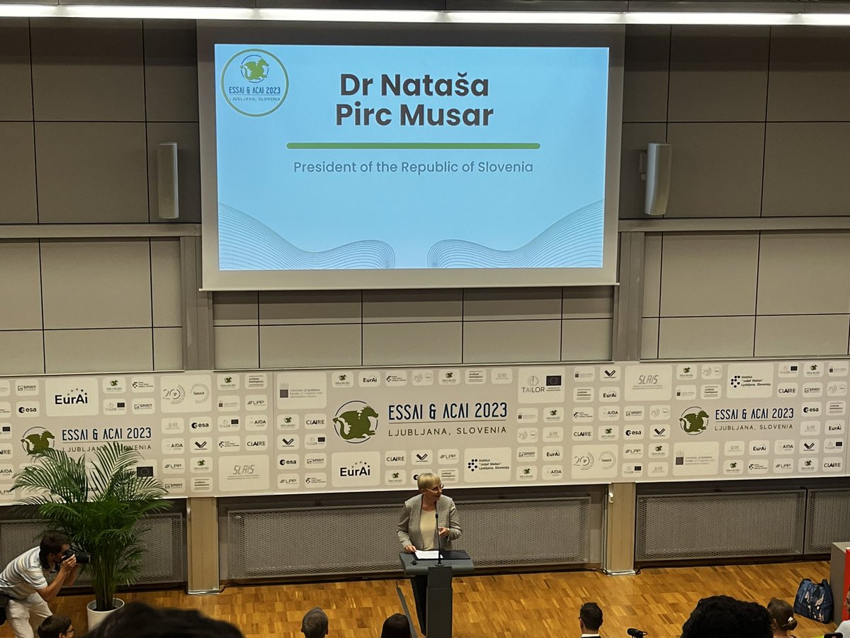 gignico's tweet photo. Nobody less than the President of Slovenia @nmusar opening #ESSAI23! What a great welcoming from the host country! https://t.co/t7WrevBunS